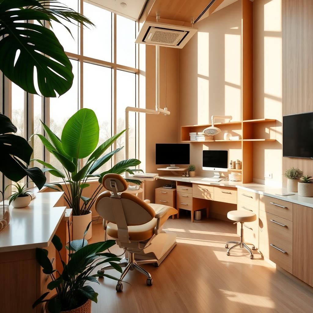 Interior de clínica dental moderna